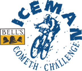 Iceman Challenge logo with bicycle rider